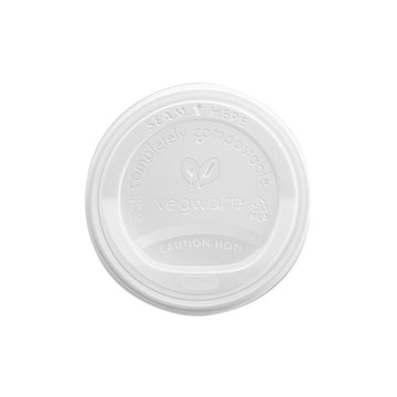 Vegware, Vegware Compostable Coffee Cup Lids 79-Series 227ml/8oz (Pack of 1000), Redber Coffee