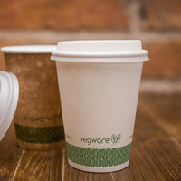 Vegware, Vegware Compostable Coffee Cup Lids 225ml / 8oz (Pack of 1000), Redber Coffee