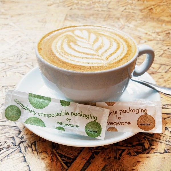 Vegware, Vegware Fairtrade Brown Sugar Sticks in Compostable Wrap (1000pcs), Redber Coffee