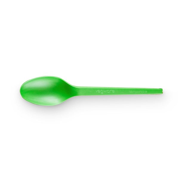 Vegware, Vegware 6in Compostable CPLA Spoon - Green (1000pcs), Redber Coffee