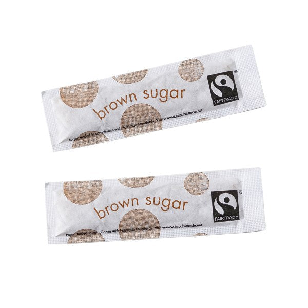 Vegware, Vegware Fairtrade Brown Sugar Sticks in Compostable Wrap (1000pcs), Redber Coffee