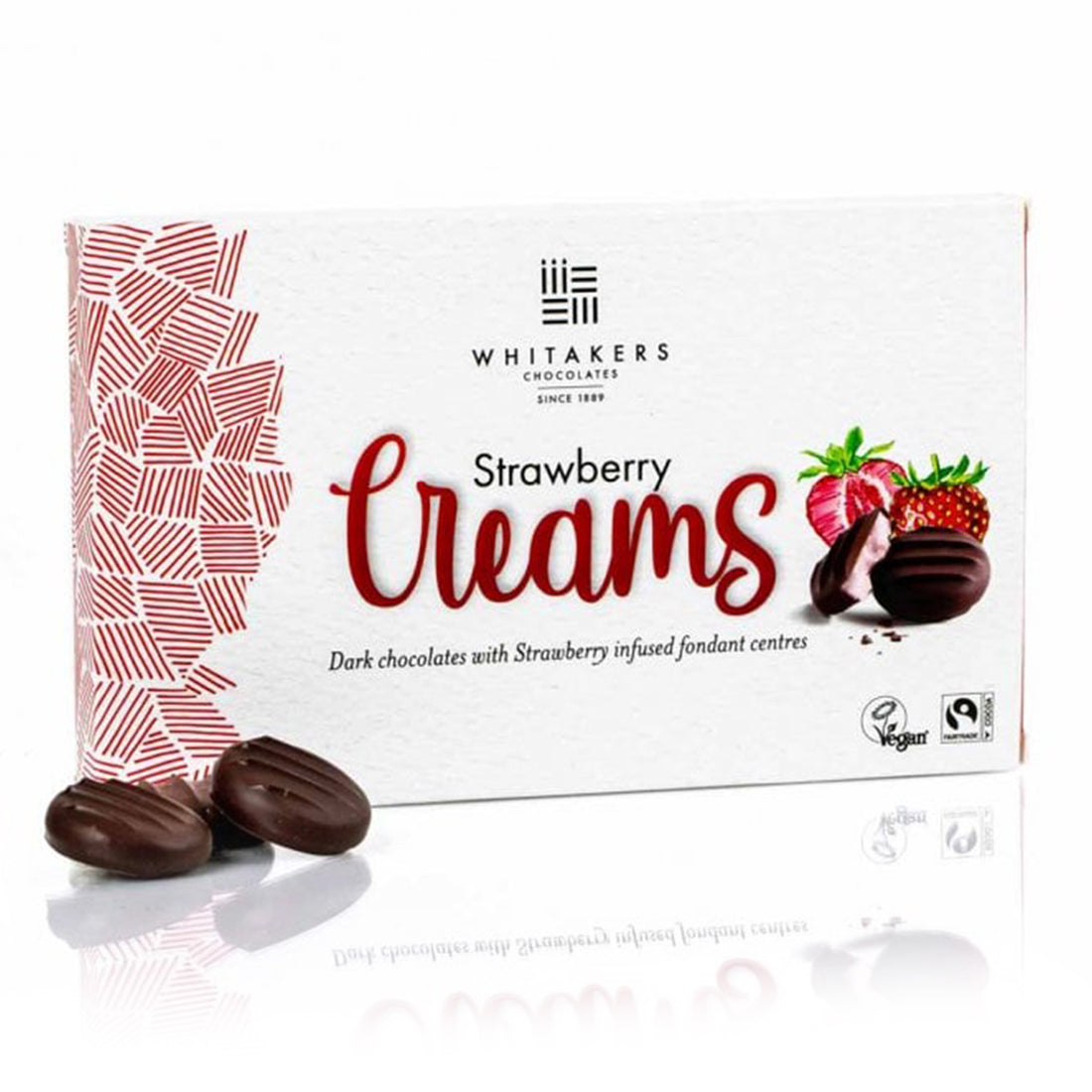 Whitakers, Whitakers Dark Chocolate Strawberry Creams 150g, Redber Coffee