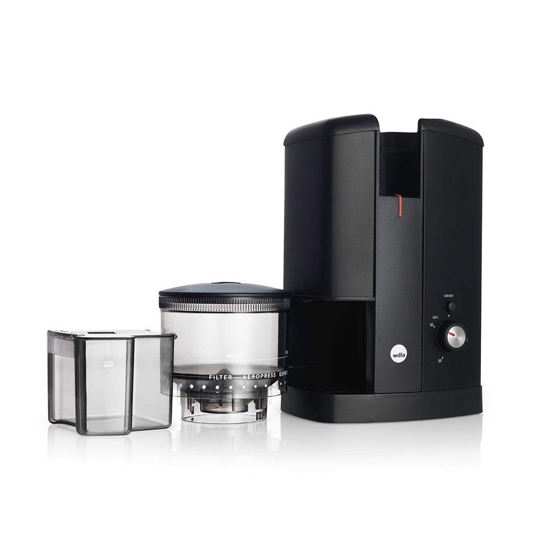 Wilfa, Wilfa Svart Aroma Precision Electric Coffee Grinder CGWS-130B - Black, Redber Coffee