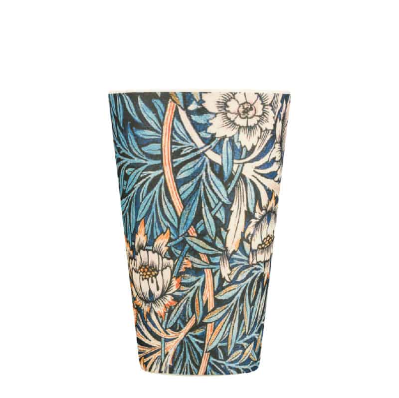 Ecoffee, William Morris Ecoffee Cup Reusable Bamboo Travel Cup 0.4l / 14 oz. - Lily, Redber Coffee