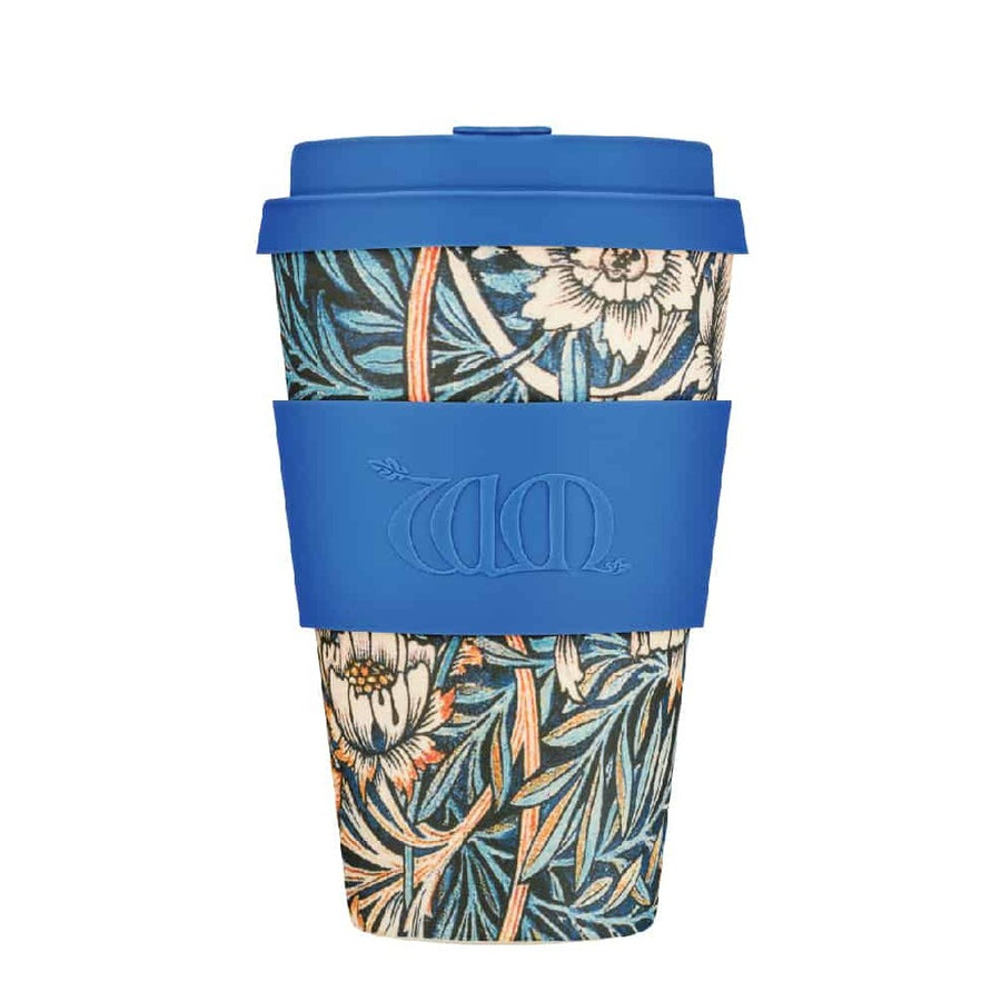 Ecoffee, William Morris Ecoffee Cup Reusable Bamboo Travel Cup 0.4l / 14 oz. - Lily, Redber Coffee